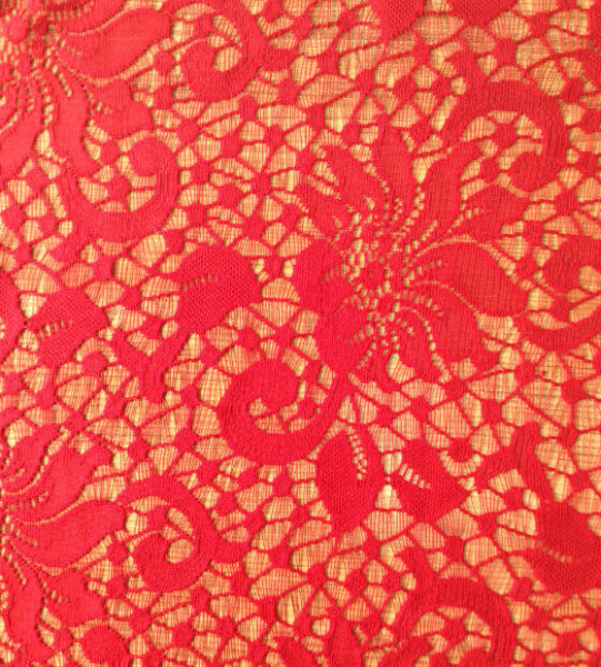100% Polyester Lace Solid DyedHZQT-2215