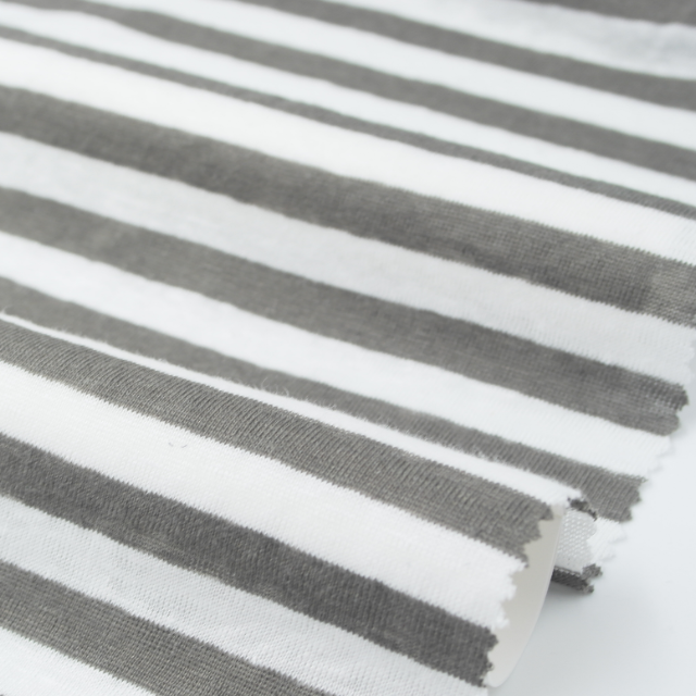 100%LINEN YARN-DYED JERSEY HZQT-8393