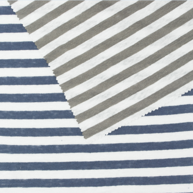 100%LINEN YARN-DYED JERSEY HZQT-8393